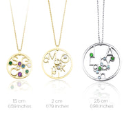 Classic Gold Hugging Names Necklace (2 cm / 0.79 inches)